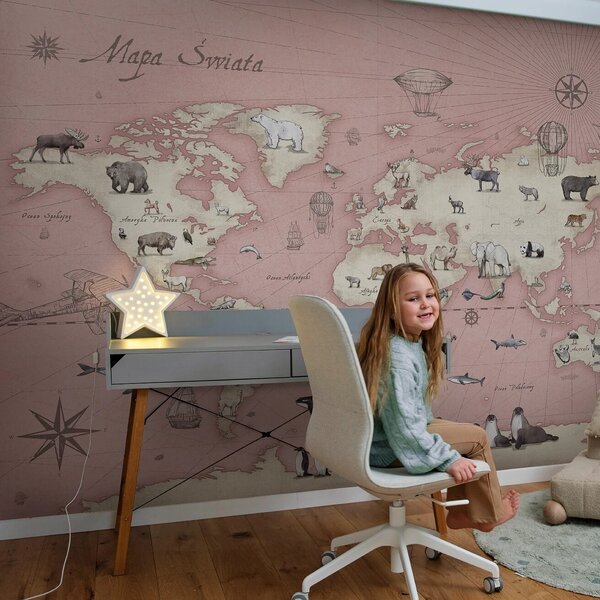 Tapeta Malumi ROSE MAPS do pokoju dziecięcego