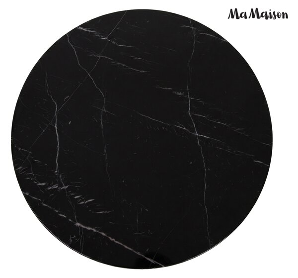 MaMaison stolik kawowy RINGO 110 złoty czarny marmur Marquina