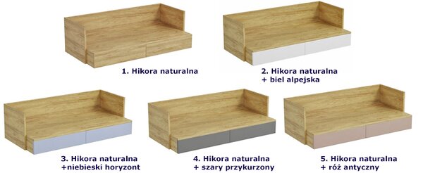 Biurko modułowe hikora naturalna K6-C73