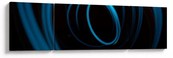 Obraz niebieskiej linii (170x50 cm)