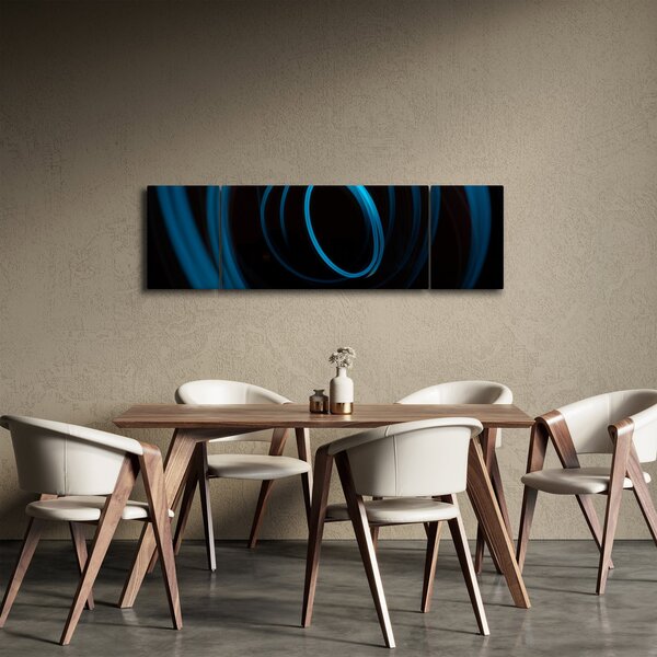 Obraz niebieskiej linii (170x50 cm)