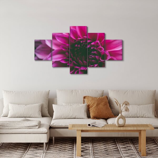 Obraz różowego kwiatu róży (125x70 cm)