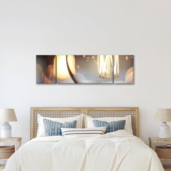 Obraz świecącej żarówki (170x50 cm)