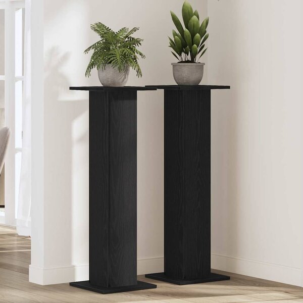 Stojak na rośliny 2 pcs Czarny Dąb 30 x 30 x 95 cm