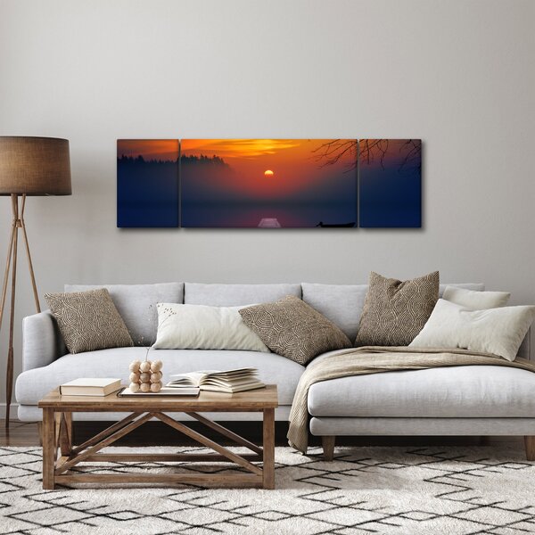 Obraz mostu o zachodzie słońca (170x50 cm)