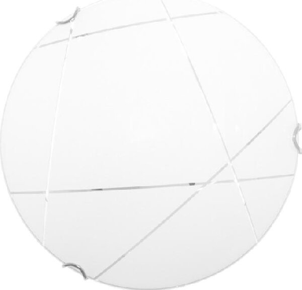 Szklany plafon z białym kloszem 30 cm - S933-Ravis