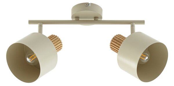 Lampa Sufitowa Lindby, Lenja, ściemnialny, beżowy, salon, metal, nowoczesny