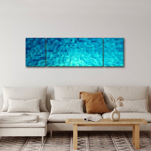 Obraz - abstrakcyjne kostki (170x50 cm)