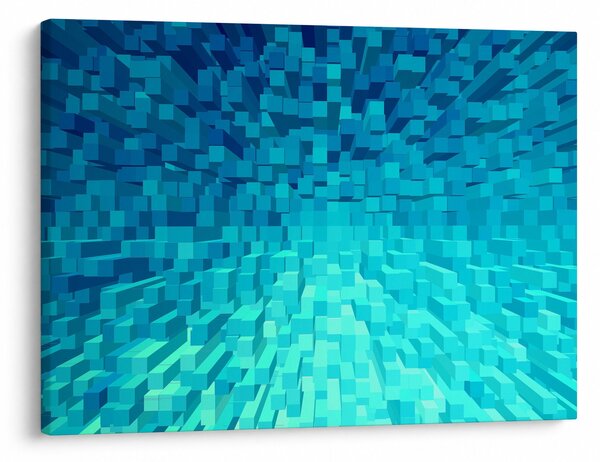 Obraz - abstrakcyjne kostki (70x50 cm)