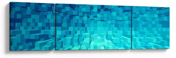 Obraz - abstrakcyjne kostki (170x50 cm)
