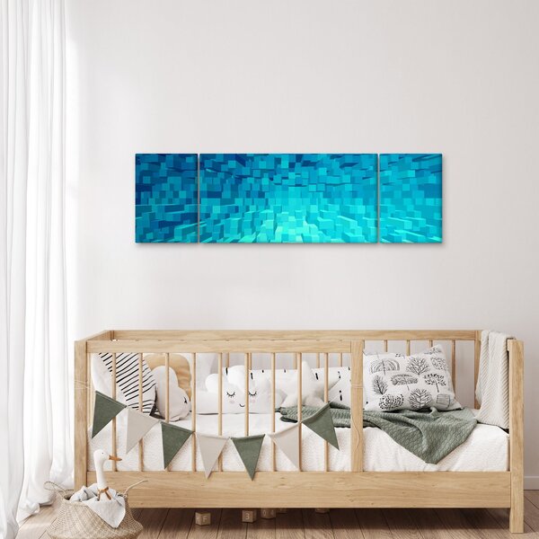 Obraz - abstrakcyjne kostki (170x50 cm)