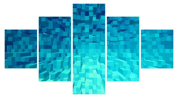 Obraz - abstrakcyjne kostki (125x70 cm)