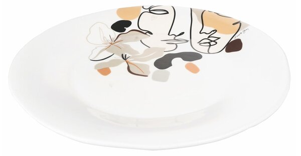 Ceramiczny talerz do serwowania VDE Tivoli 1996 Face to Grey, ø 35 cm