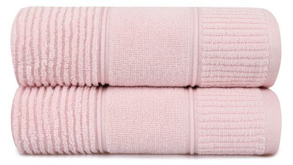Zestaw 2 różowych bawełnianych ręczników Foutastic Daniela, 50x90 cm