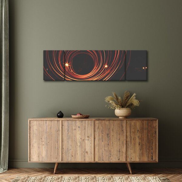 Obraz abstrakcyjnych linii (170x50 cm)