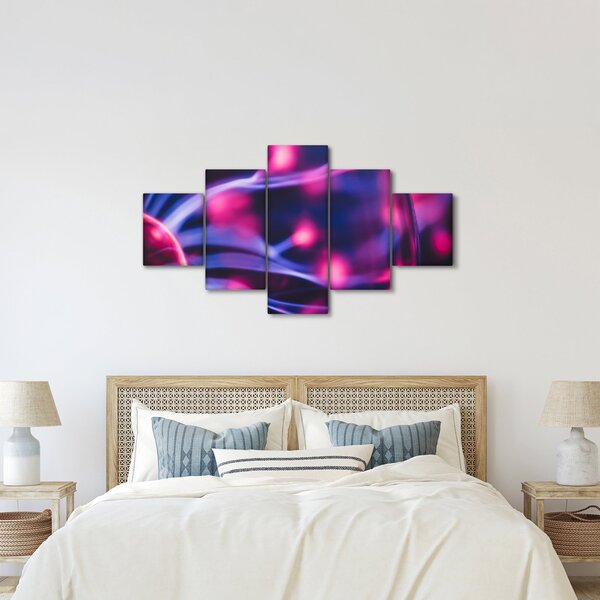 Abstrakcyjny fioletowy obraz (125x70 cm)