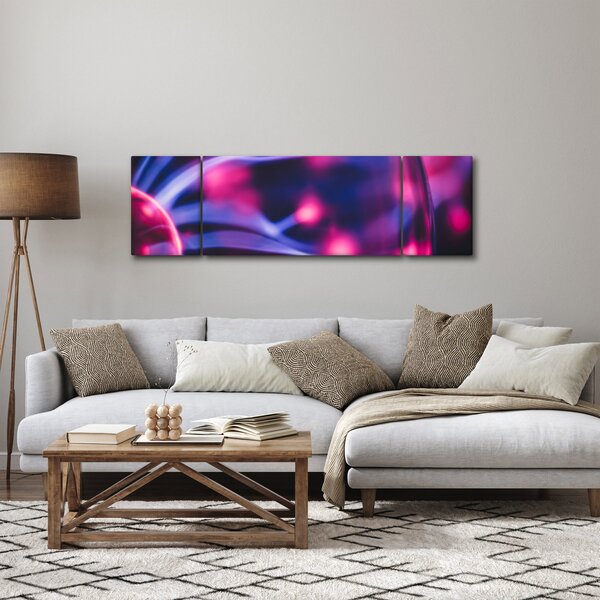 Abstrakcyjny fioletowy obraz (170x50 cm)