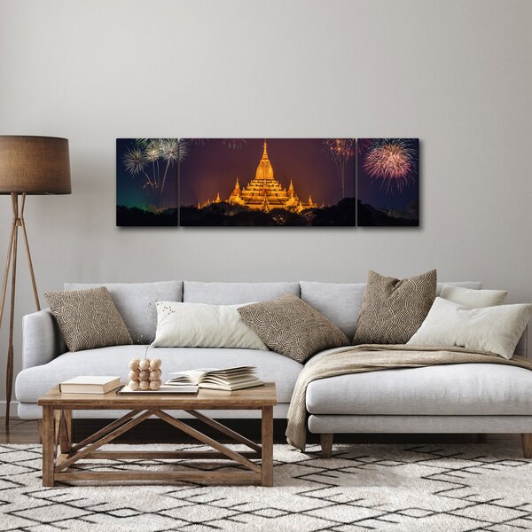 Obraz fajerwerków w Azji (170x50 cm)