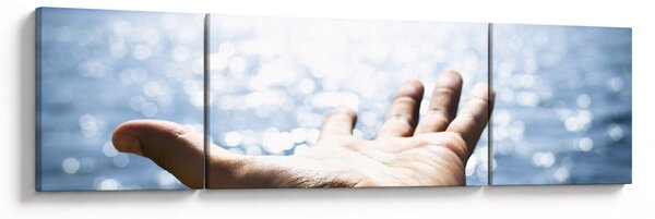 Obraz otwartej dłoni (170x50 cm)