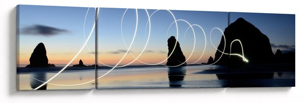 Obraz - plaża o zachodzie słońca (170x50 cm)