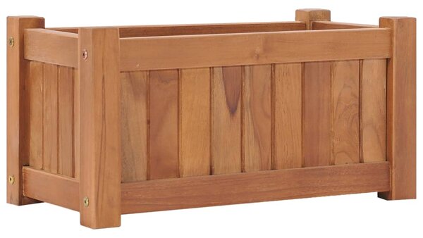 Podwyższona donica 50x25x25 cm, lite drewno tekowe