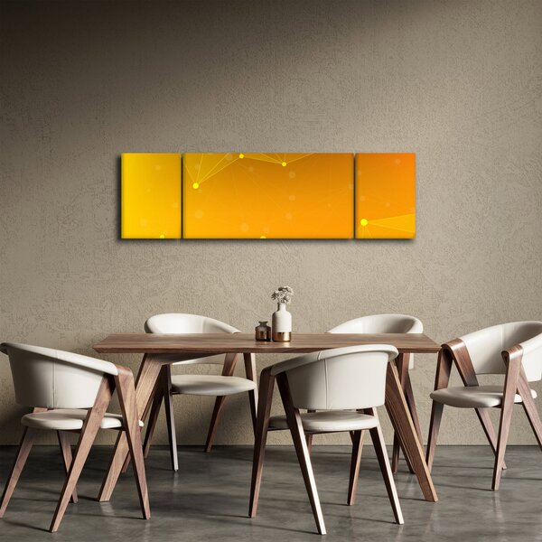 Abstrakcyjny żółty obraz (170x50 cm)