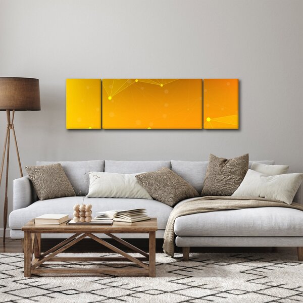 Abstrakcyjny żółty obraz (170x50 cm)