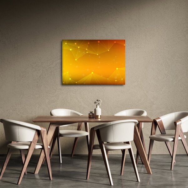 Abstrakcyjny żółty obraz (70x50 cm)
