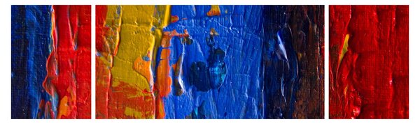 Obraz malarskich kolorów (170x50 cm)