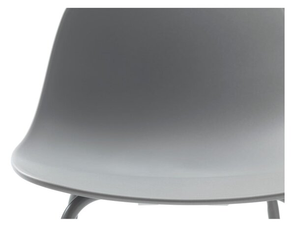 Szary plastikowy hoker (wysokość siedziska 67,5 cm) Whitby – Unique Furniture