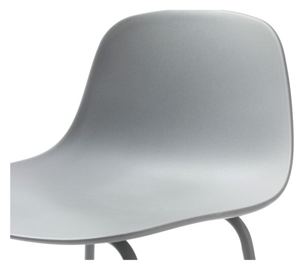 Szary plastikowy hoker (wysokość siedziska 67,5 cm) Whitby – Unique Furniture