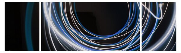 Obraz niebieskich linii (170x50 cm)