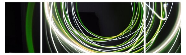 Obraz zielonych kresek (170x50 cm)