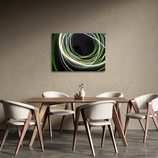 Obraz zielonych kresek (70x50 cm)