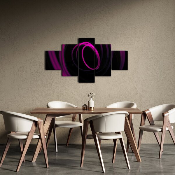 Obraz - fioletowe kresek (125x70 cm)