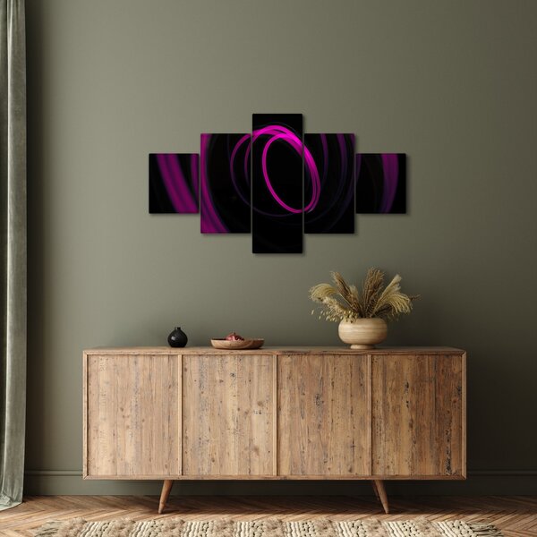 Obraz - fioletowe kresek (125x70 cm)