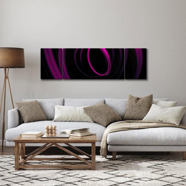 Obraz - fioletowe kresek (170x50 cm)