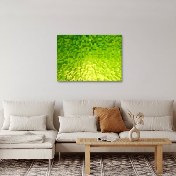 Obraz żółto-zielonych kostek (70x50 cm)