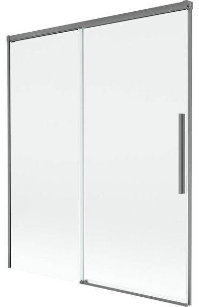 Mexen Rox parawan nawannowy 2-skrzydłowy rozsuwany 140 x 150 cm, transparent, gun metal - 8C9-140-001-95-00
