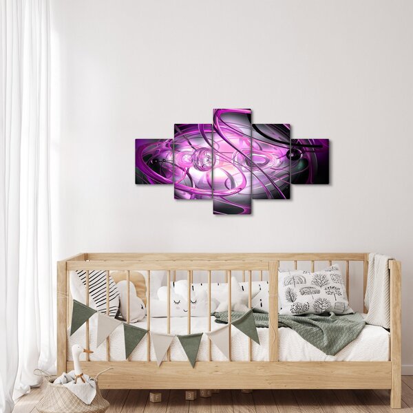 Obraz pięknej fioletowej abstrakcji (125x70 cm)