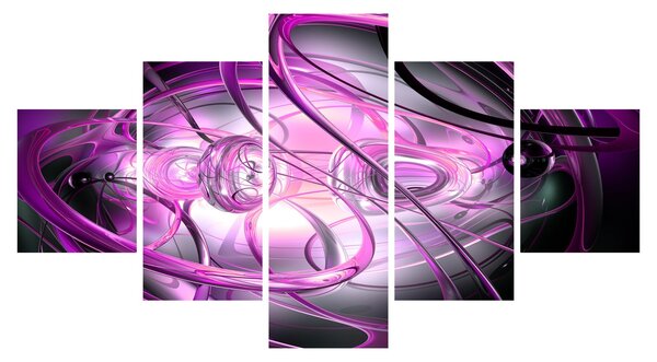 Obraz pięknej fioletowej abstrakcji (125x70 cm)