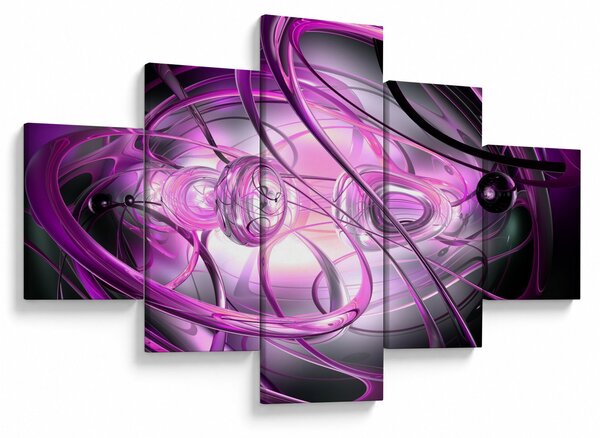 Obraz pięknej fioletowej abstrakcji (125x70 cm)