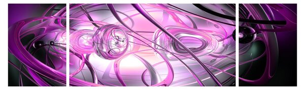 Obraz pięknej fioletowej abstrakcji (170x50 cm)