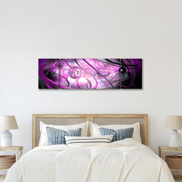 Obraz pięknej fioletowej abstrakcji (170x50 cm)