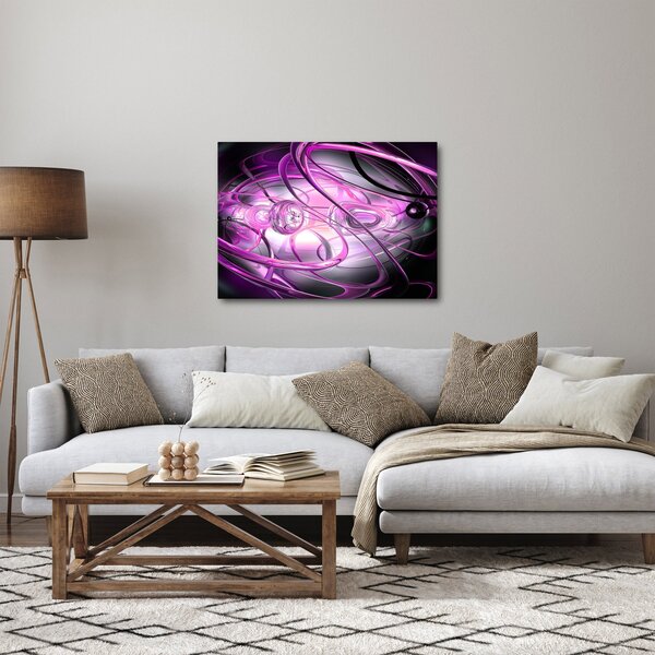 Obraz pięknej fioletowej abstrakcji (70x50 cm)