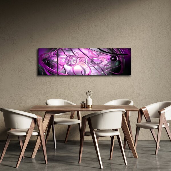 Obraz pięknej fioletowej abstrakcji (170x50 cm)