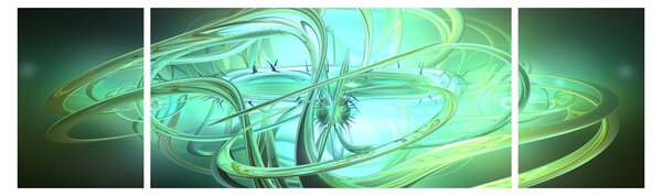 Obraz zielonej abstrakcji (170x50 cm)