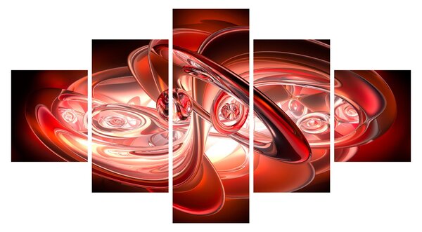Obraz - czerwone kształty (125x70 cm)