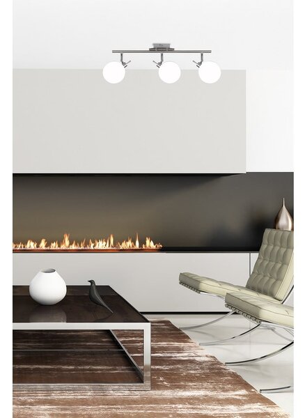 Lampa sufitowa w kolorze srebra ze szklanym kloszem 12x62 cm Ghost – Candellux Lighting