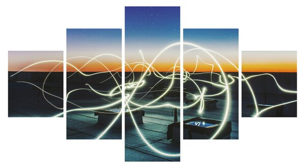 Obraz - widok nieba z dachu (125x70 cm)